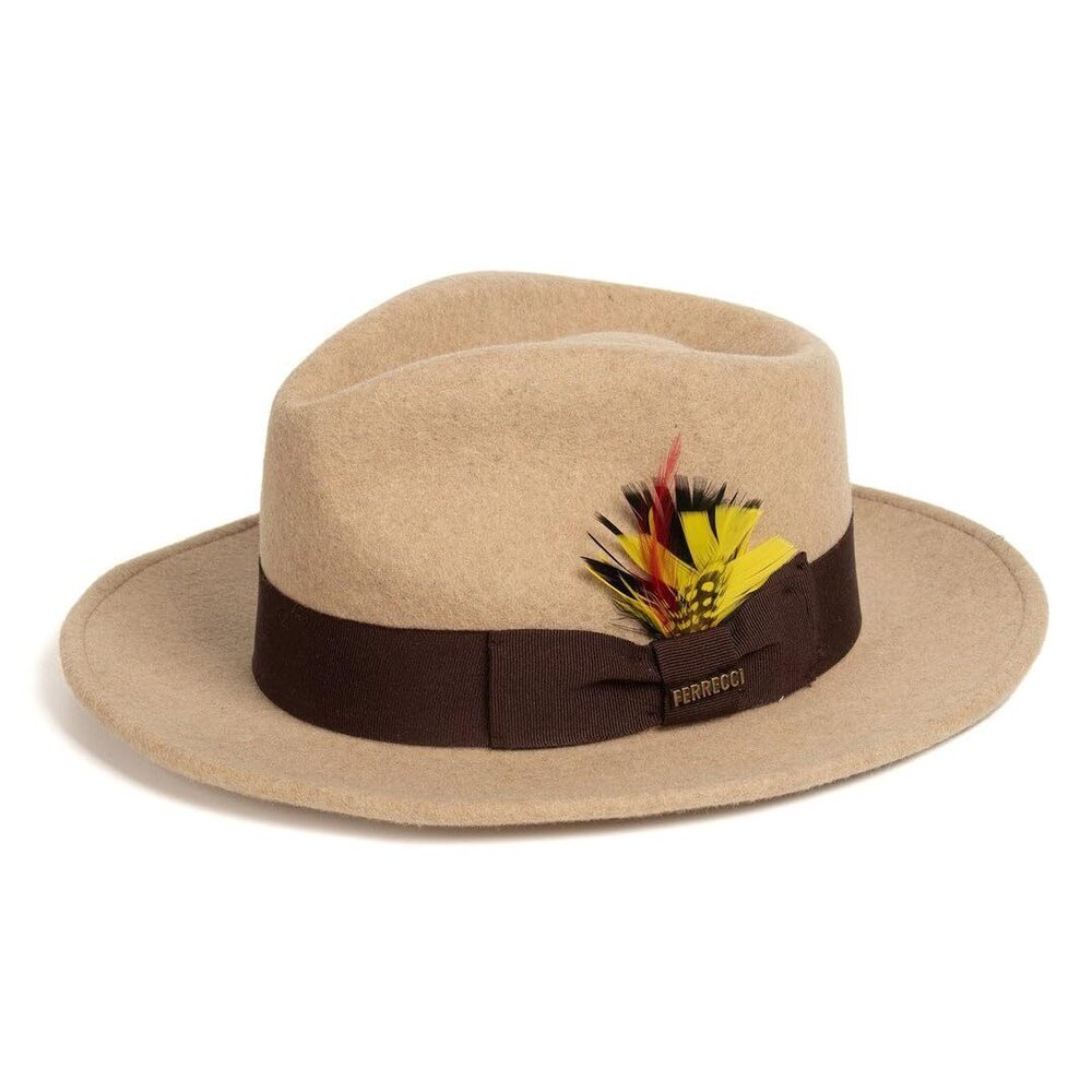 3043 Gangster 100% Austrailian Wool Crushable Fedora Hat - Removable